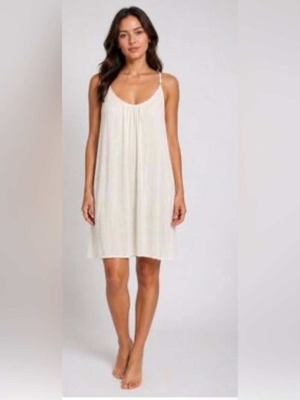 Elan White Swing Dress NWT Adjustable Strap Sleeveless Flowy Beach Cover Up